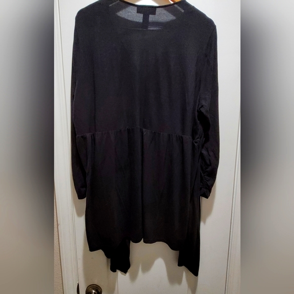 Plus Blazer and Sequin Blouse attached with Faux Belt at Waist - Picture 6 of 7